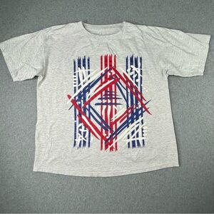 Vintage 80s Abstract Graphic Tee Men’s L Single Stitch USA Art Shirt Boxy VSCO